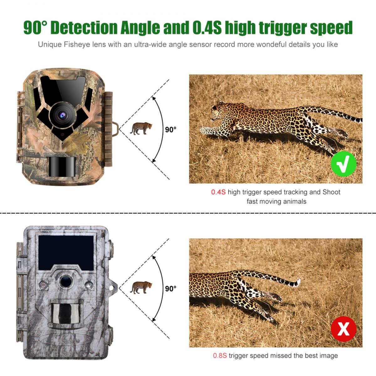 1080P 16MP HD Waterproof Outdoor Hunting Infrared Night Vision Triggered Mini Camera with 64G SD Card and Quick Installation Tree Spike Combo Set