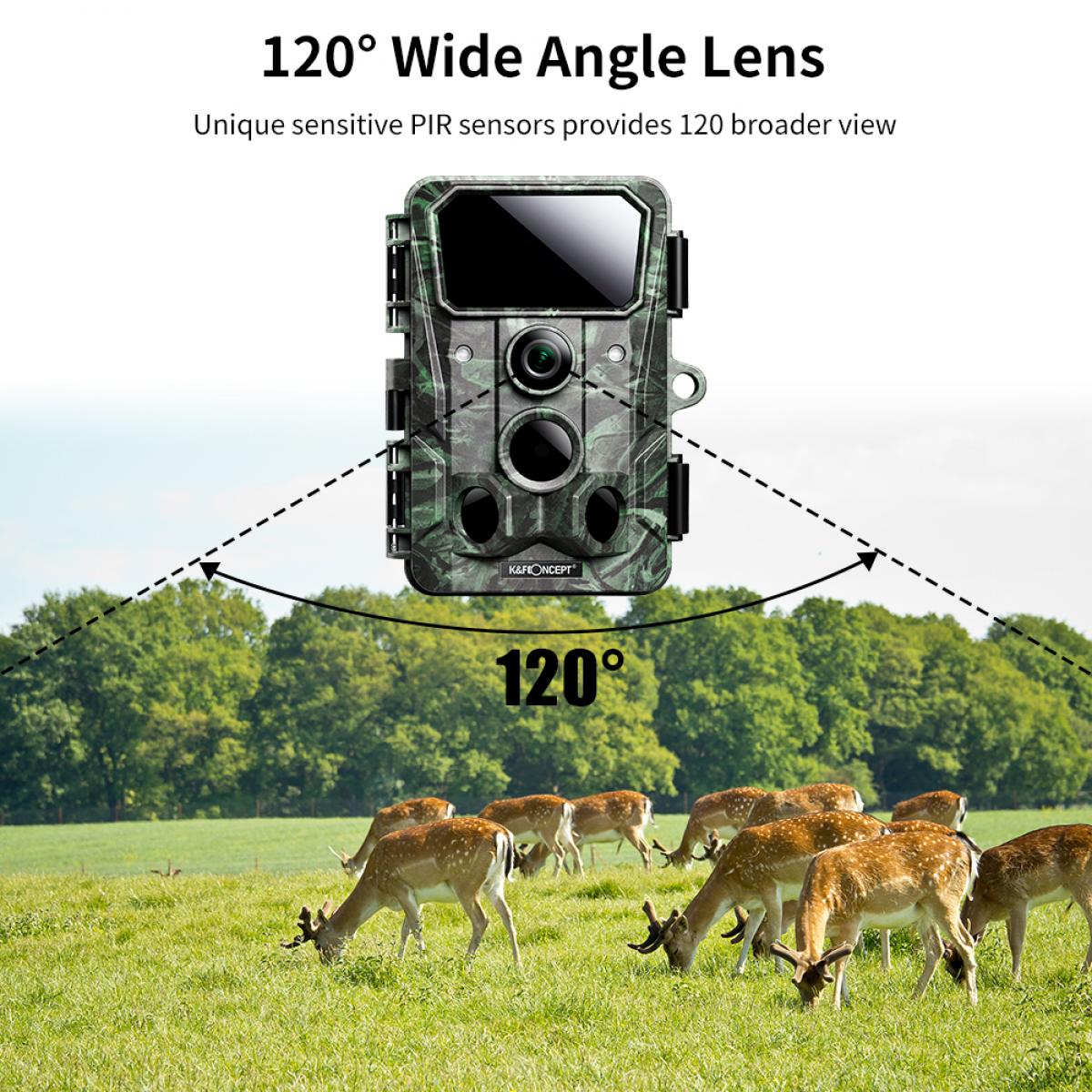 Cámara de Caza WiFi 4K 30MP Impermeable IP66 - Verde + Tarjeta SD 64GB + Soporte