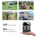 4K 30 megapikselin seurantakamera WiFi-pelikamera 0,2 sekuntia laukaista Clear Night Vision, 64G SD-kortti ja Tree Spike, monitoimikorttilukija