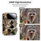 Videocamera di tracciamento 4K 30MP Videocamera da gioco WiFi Videocamera da gioco con angolo di 120° Trigger da 0,2 secondi Visione notturna nitida con 850nm 36 Luce a infrarossi 65 piedi, IP66 Impermeabile con scheda SD 64G e set combinato di lettori di