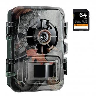 1296P 24MP villieläinkamera, polkukamera 120° laajakulmaliikenteellä Uusin sensorinäkymä 0,2 s laukaisuaika IP66 Vesitiivis + 64G muistikortti| vaahteranlehti