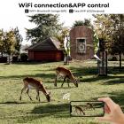 4K 48MP Wildlife Camera Wifi Bluetooth Jaktkamera 120° Vidvinkel, 0,2s Trigger Ip66 Vattentät Wildlife Camera Med U3 64gb Sd-Kort Och 8 Batterier För Viltövervakning Fallande Löv Färg