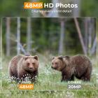 4K trail camera 32MP WiFi Bluetooth game camera 120° detection angle Starlight night vision 0.2S trigger IP66 waterproof With U3 64GB SD card and 8 batteries For wildlife monitoring Bark colour
