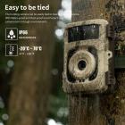 4K trail camera 32MP WiFi Bluetooth game camera 120° detection angle Starlight night vision 0.2S trigger IP66 waterproof With U3 64GB SD card and 8 batteries For wildlife monitoring Bark colour