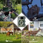 4K 48MP Wildlife Camera with Motion Sensor Night Vision Wide Angle Lens 0.2s Trigger Speed ​​2s PIR Interval IP66 Waterproof Belt 64GB SD Card and 8 AA Batteries Foliage Color