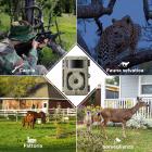4K 48MP Wildlife Camera con sensore di movimento Visione notturna Obiettivo grandangolare 0.2s Trigger Speed ​​​​2s Intervallo PIR IP66 Impermeabile con scheda SD da 64 GB e 8 batterie AA Bark Color