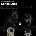 4K 48MP Wildlife Camera con sensore di movimento Visione notturna Obiettivo grandangolare 0.2s Trigger Speed ​​​​2s Intervallo PIR IP66 Impermeabile con scheda SD da 64 GB e 8 batterie AA Bark Color