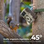 4K 48MP Wildlife Camera con sensore di movimento Visione notturna Obiettivo grandangolare 0.2s Trigger Speed ​​​​2s Intervallo PIR IP66 Impermeabile con scheda SD da 64 GB e 8 batterie AA Bark Color