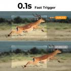 4K 48MP Wildlife Camera with Motion Sensor Night Vision Wide Angle Lens 0.2s Trigger Speed ​​2s PIR Interval IP66 Waterproof with 64GB SD Card and 8 AA Batteries Bark Color