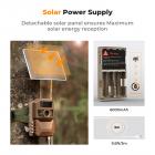 K&F Concept 4K 48MP Wifi Viltkamera, 3W Solenergi uten Avbrudd Jaktkamera med Oppladbart 6000 mAh Batteri og 64g SD-Kort Brun