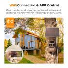 K&F Concept 4K 48MP Wifi Viltkamera, 3W Solenergi uten Avbrudd Jaktkamera med Oppladbart 6000 mAh Batteri og 64g SD-Kort Brun