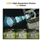 Solenergi Jaktkamera 48MP*4K Ultra HD Trådløst Viltkamera, Design med to Batterirom (6000 mAh Oppladbart Batteri + 3W Solcellepaneler) med 64g SD-Kort Grønn