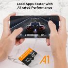 32G micro SD -kortti U3/V30/A1 sovittimella muistikortilla, joka sopii kotivalvontakameran metsästyskameraan ja ajotallennin muistikorttiin K&F CONCEPT