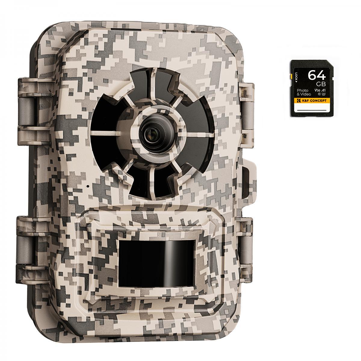 K&F CONCEPT 64 Gt seurantakameran muistikortti U3 V30 lukunopeus jopa 90 MB/s, 4K UHD digikameroihin ja SDXC-laitteisiin