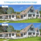 [4X optisk zoom] Lad opp strømsikkerhetskamera PTZ Outdoor for hjemmesikkerhet med menneskelig deteksjon Autosporing-EU-standard