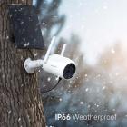 Solar Utomhus TRåDLös Säkerhetskamera Uppladdningsbart Batteri WiFi Ip Hemövervakning Kamera 1080p Mörkerseende ip66 Vattentät Mänsklig Rörelsedetektering