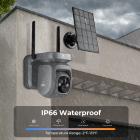 K&F CONCEPT WiFi Outdoor Security Camera Dome 3W korkean kapasiteetin aurinkoakku, PIR-ihmisanturi + AI-ihmistunnistus + ääni- ja valohälytys