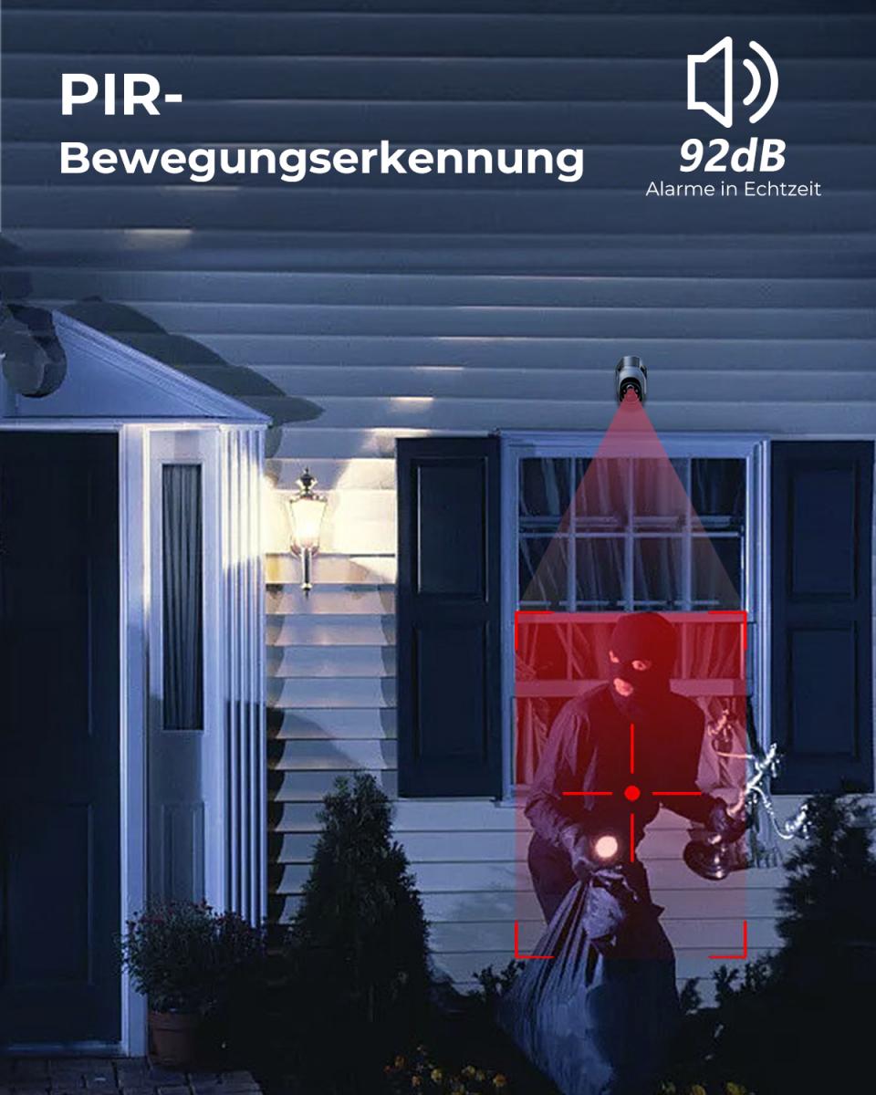 4G LTE -matkapuhelinvalvontakamera langaton ulkokäyttöön, aurinkoenergialla toimiva ilman WiFi-valvontakameraa, 360° panorointi, 2K Starlight Night Vision, PIR-liikkeentunnistus, 2-suuntainen puhe, pilvi-/SD-tallennus