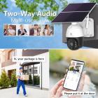 Langaton 4G ITE -turvakamera 24/7 Valvonta aurinkoenergialla toimiva 28800 mAh akku, värillinen yönäkö, PIR-liikkeentunnistus, pilvitallennus Kaksisuuntainen ääni