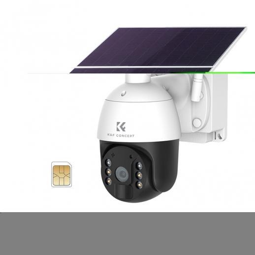 4G Beveiligingscamera met Zonnepaneel en Accu, 2K Resolutie, Kleur Nachtzicht en SD-kaart