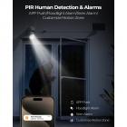 K&F Concept Solcelle Overvåkningskamera, Sikkerhetskamera Trådløst, for Utendørs Bruk, 3K, 5 MP, 2,4 G, WLAN-Kamera med Panorering/Tilt/Zoom, Nattsyn i Farger, Flomlys, Persondeteksjon