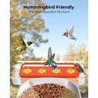 K&F Concept Hummingbird Feeder, lintujen ruokinta-automaatit, 4 ruokintaporttia seisomiseen ja juomiseen