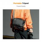 Torba fotograficzna Alpha Camera Sling Bag 10L na ramię z wiatroszczelnym parasolem, kompatybilna z aparatami Canon/Nikon/Sony/dronami DJI Mavic – torba na ramię 10L Urban Wander 01 (czarna)