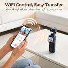 4K Vloggkamera med Gimbal, 330° Automatisk Ansiktsspårning, 180° Vändbar Lins för Selfie, Inbyggt WiFi, Handhållen Fickkamera för Vloggare, Resenärer, Innehållsskapare, Kentfaith