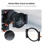 Kit de Filtre Carré ND1000 100x100mm + Support en Métal + 8pcs Bagues Adaptateurs Pour DSLR