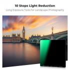 Kit SN25T1 Filtro ND1000 Fixo (10 stops) 100x100mm + Suporte K&F Concept + 8 anéis adaptadores de diâmetro