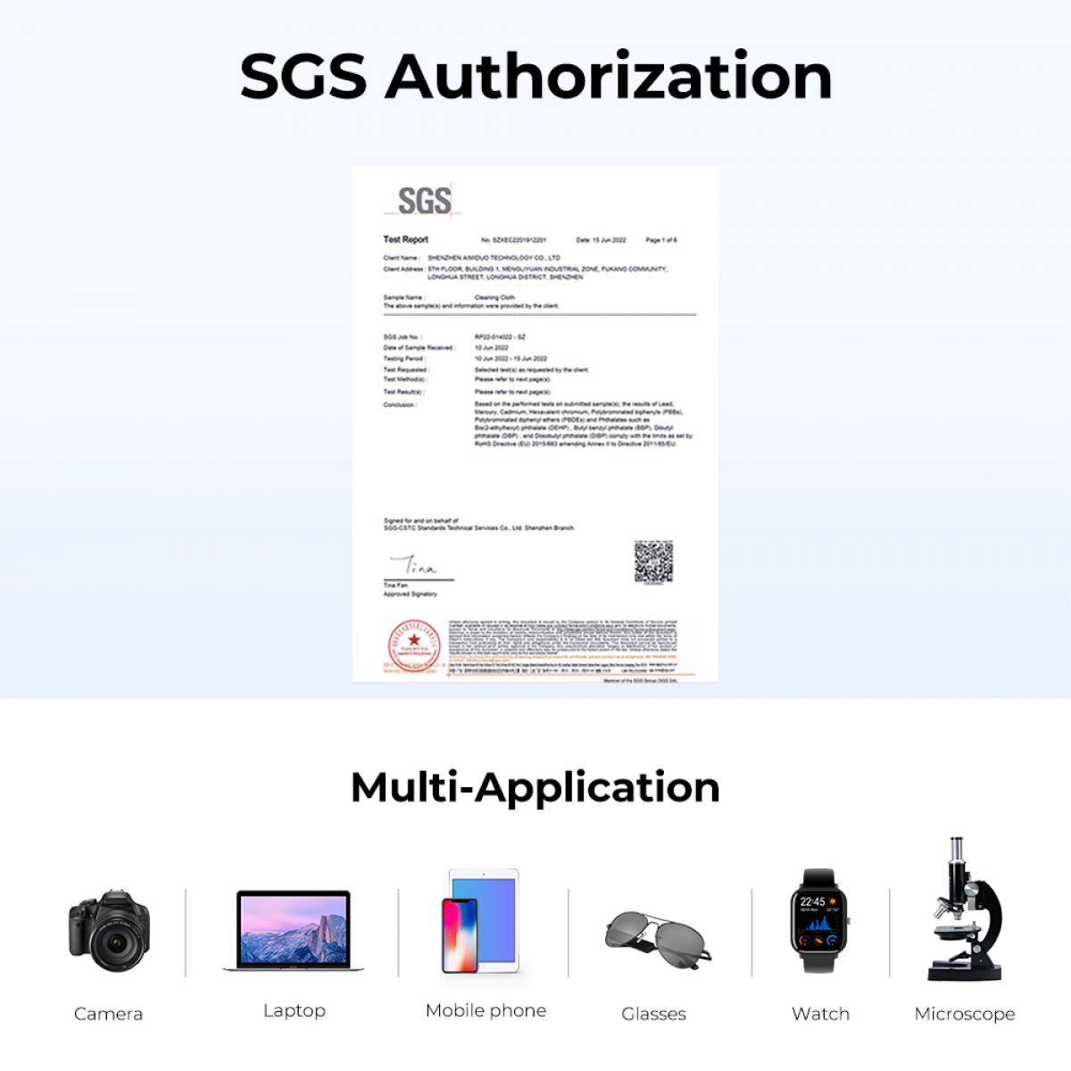 K&F Concept Rengjøringskluter Støvfrie rengjøringskluter, 14 * 14cm, 10 stk