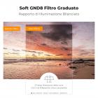 K&F Concept 100x100mm Kit Filtro Quadrato ND8 a Gradiente Morbido + Portafiltro in Metallo + Anelli adattatori - Serie Nano-Xcel