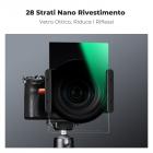 K&F Concept 100x100mm Kit Filtro Quadrato ND8 a Gradiente Morbido + Portafiltro in Metallo + Anelli adattatori - Serie Nano-Xcel