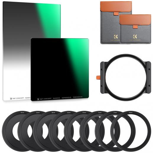 Kit de Filtre Carré ND1000 + GND8 + Série Porte-Filtre Carré en Métal 3 en 1