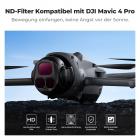 K&F CONCEPT Push-in Fit ND Filter Kit Kompatibel mit DJI Mavic 4 PRO, ND8 ND16 ND32 ND64 4er Pack Neutraldichtefilter Lichtreduzierung Belichtungssteuerung Optische Glasfilter, Mehrfach Beschichtet