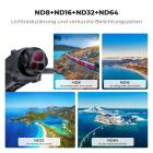 K&F CONCEPT Push-in Fit ND Filter Kit Kompatibel mit DJI Mavic 4 PRO, ND8 ND16 ND32 ND64 4er Pack Neutraldichtefilter Lichtreduzierung Belichtungssteuerung Optische Glasfilter, Mehrfach Beschichtet