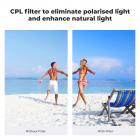 K&F Concept Kit Filtri Compatibile con Insta360 Go Ultra, 4 Unità Filtro Polarizzatore CPL e Densità Neutrale ND8/ND16/ND32, con Rivestimento Multi-strato e Cornice in Lega di Alluminio