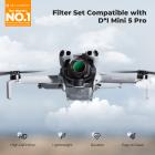 K&F CONCEPT ND/PL Filter Sæt Kompatibel med DJI Mini 5 Pro, 6-pak CPL ND4&PL ND8&PL ND16&PL ND32&PL ND64&PL Polariseringsfilter Neutral Density Drone Linsetilbehør, Multi Coated HD Optisk Glas