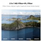 K&F CONCEPT ND/PL Filter Sæt Kompatibel med DJI Mini 5 Pro, 6-pak CPL ND4&PL ND8&PL ND16&PL ND32&PL ND64&PL Polariseringsfilter Neutral Density Drone Linsetilbehør, Multi Coated HD Optisk Glas