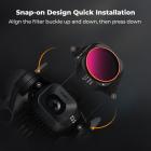 K&F CONCEPT ND/PL Filter Sæt Kompatibel med DJI Mini 5 Pro, 6-pak CPL ND4&PL ND8&PL ND16&PL ND32&PL ND64&PL Polariseringsfilter Neutral Density Drone Linsetilbehør, Multi Coated HD Optisk Glas