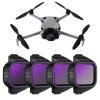 K&F CONCEPT ND-filterset kompatibelt med DJI Mini 5 Pro, (4-pack) ND8 ND16 ND32 ND64 Snap-on multibelagd HD optisk glas neutral densitet drönarkameralinsfiltertillbehör