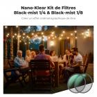 Kit de Filtres Black Mist 1/4 + Black Mist 1/8 82mm Filtre Black Pro Mist avec 18 Couches de Nano-revêtement - Nano-Klear