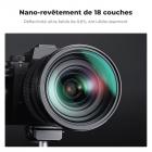 Kit de Filtres Black Mist 1/4 + Black Mist 1/8 82mm Filtre Black Pro Mist avec 18 Couches de Nano-revêtement - Nano-Klear