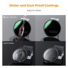 Filtro de lente magnética ND64 de 82 mm HD à prova d'água resistente a arranhões e anti-reflexo série Nano-Xcel