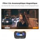 Kit d'objectifs magnétiques K&F Concept compatible avec les accessoires DJI Osmo Pocket 3 Creator Combo, objectif anamorphique grand angle 1,2X, champ de vision élargi à 112°, facteur de compression 1,2X, effet de traînée bleue