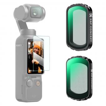 Kit 2 Filtros Magnéticos K&F Concept para DJI Osmo Pocket 3 (Black Mist 1/4 & 1/2) - Efecto Niebla Cinematográfica