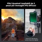 K&F Concept Kit Sistema Portafiltri Quadrato, Filtro Quadrato ND1000 + Filtro ND8 Graduato Morbido + Filtro Polarizzatore 95mm + 4 adattatori - Serie Nano-Xcel Pro