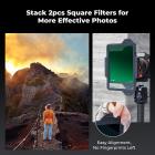 Firkantet filterholdersystem X Pro-sæt (filterholder + 95 mm cirkulær polariseringsfilter + 67/72/77/82 mm filteradapterringe) til kameraobjektiv Nano-Xcel Pro