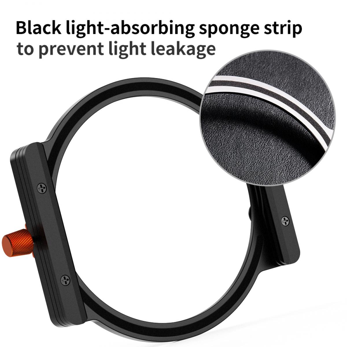 Neliömäinen suodatinpidike Alumiinisuodatinpidike 8kpl sovitinrenkailla (49/52/58/62/67/72/77/82mm)