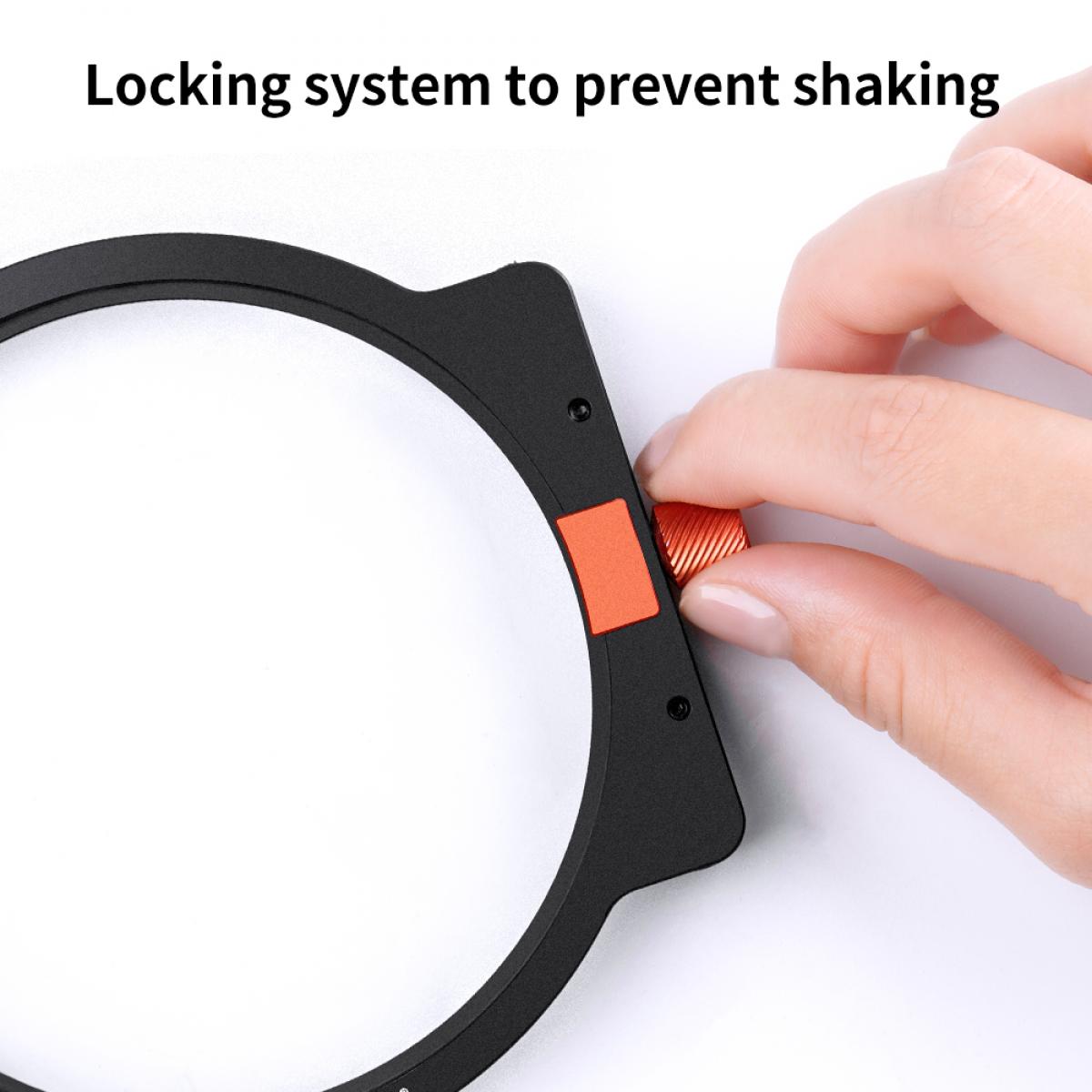 Neliömäinen suodatinpidike Alumiinisuodatinpidike 8kpl sovitinrenkailla (49/52/58/62/67/72/77/82mm)